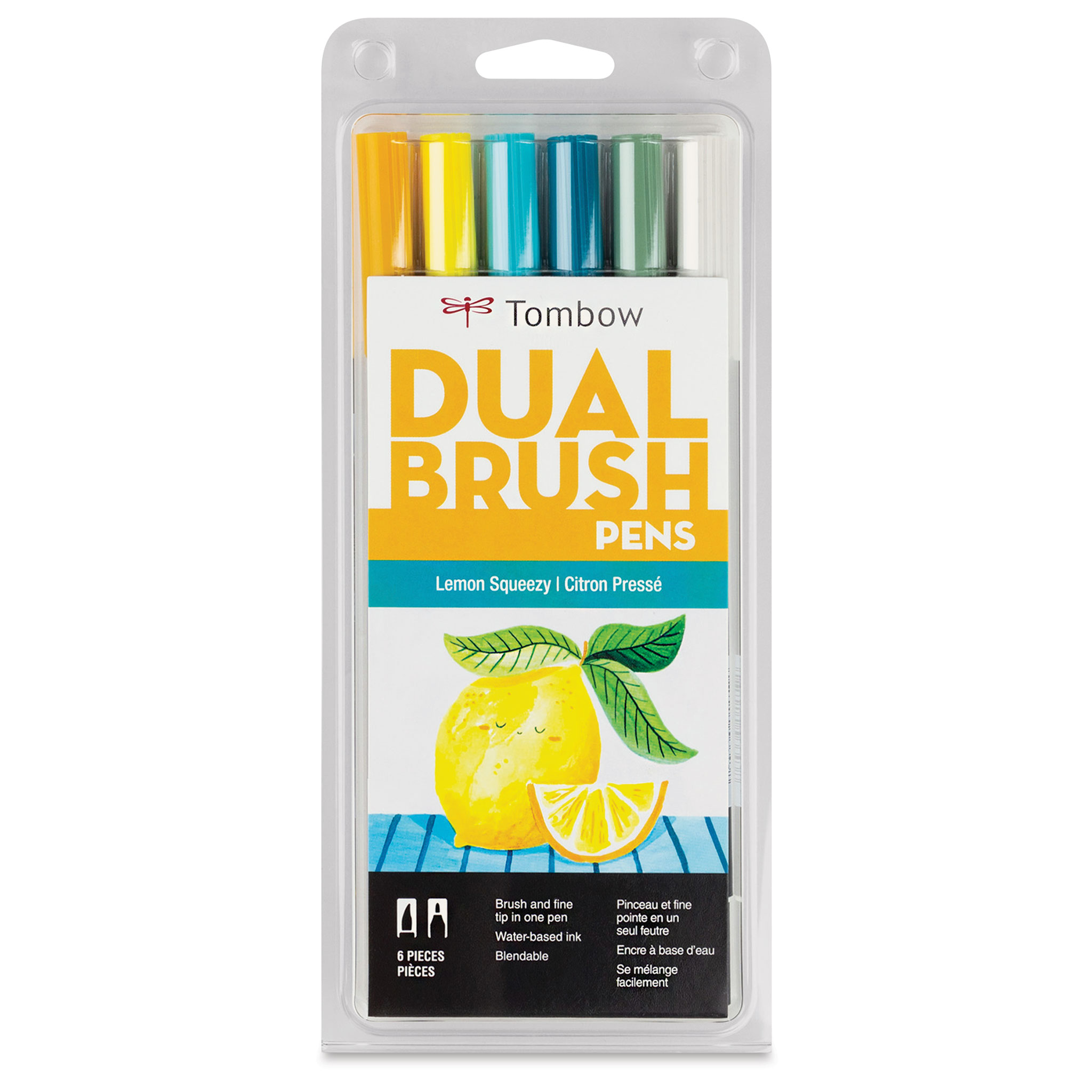 Lemon Squeezy Dual Brush Markers 6/Pkg - Tombow