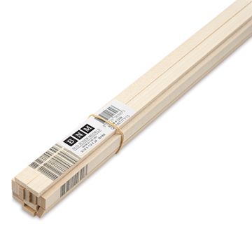 Open in modal - Bud Nosen Basswood Sticks - 3/16" x 1/2" x 24", 15 Sticks - close-up