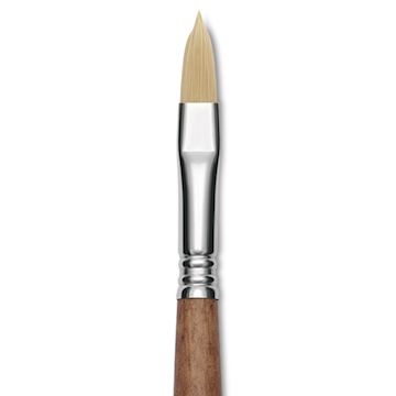 Open in modal - Escoda Futura Synthetic Bristle Brush - Series 5414, Filbert, Size 10, Long Handle, close-up