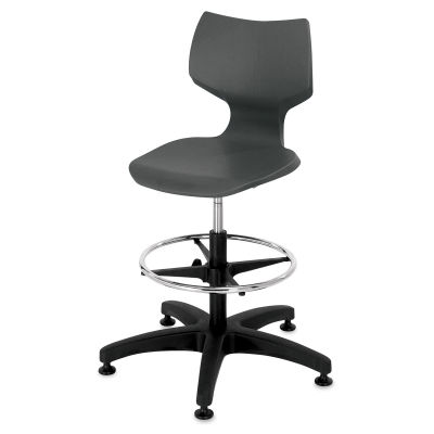 Smith System Flavors Adjustable Stool - Charcoal, with Gliders