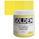 Golden Heavy Body Artist Acrylics - Cadmium Yellow Light, 8 oz Jar