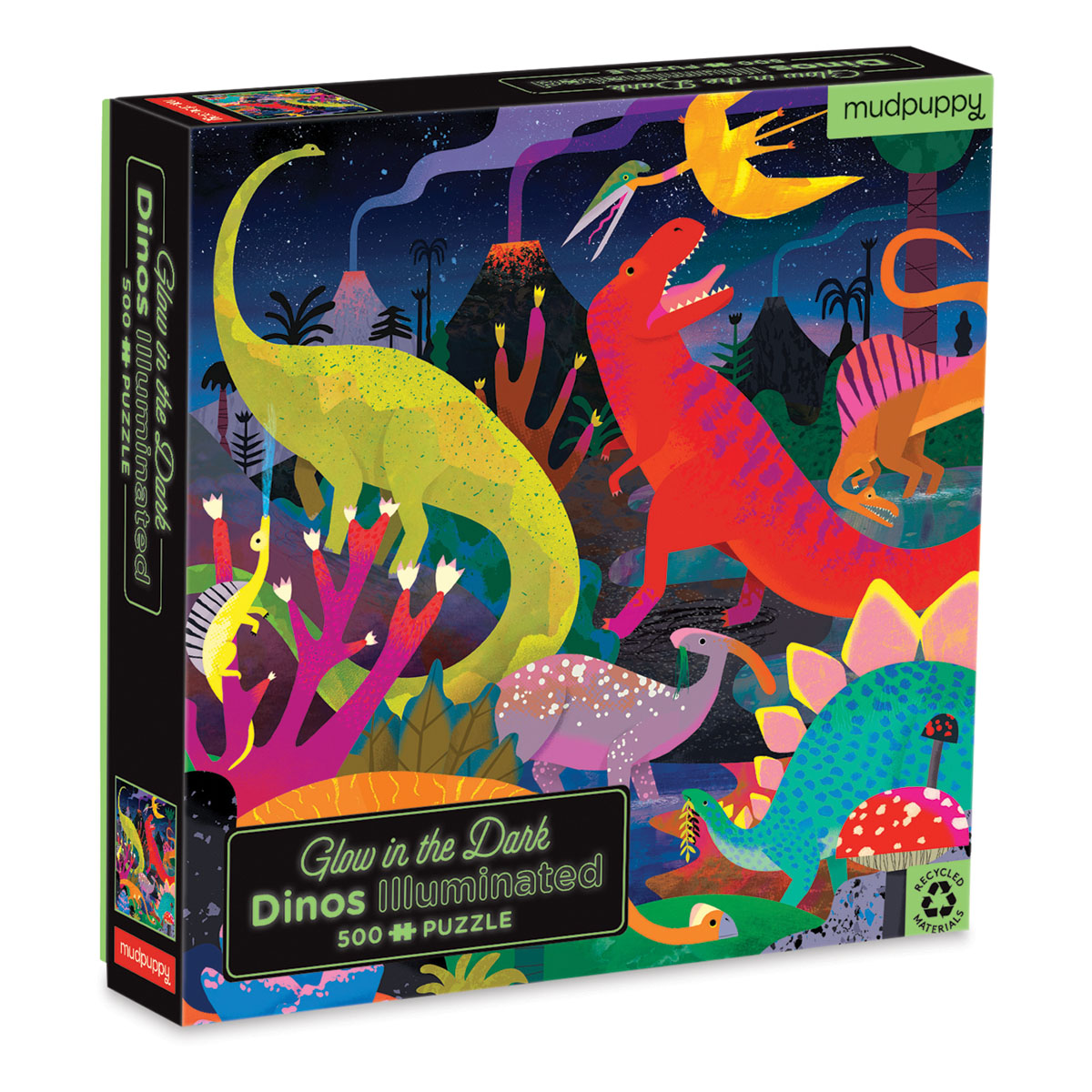 Glow in the Park Dinos пазлы. High quality Puzzle светятся. Дарк пазл