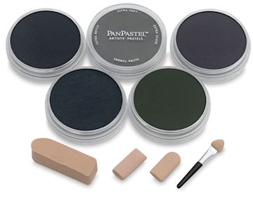 Open in modal - PanPastel Artists’ Painting Pastels Set Extra Dark Shadows, Set of 5