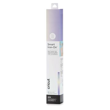 Open in modal - Cricut Smart Iron-On Heat Transfer Vinyl - Holographic Translucent Blue, 13" x 3 ft, Roll