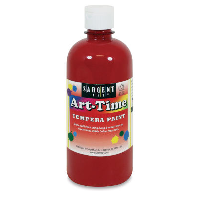 Sargent Art-Time Tempera - Front of bottle of Red Tempera

