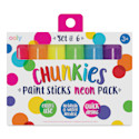 Ooly Chunkies Paint Sticks - Neon Pack, Set of 6