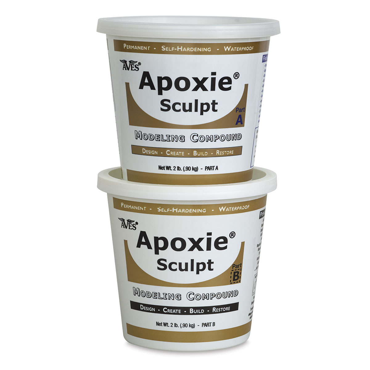 Apoxie Sculpt - 2 Part Modeling Compound A & B - 1 Pound, Natural