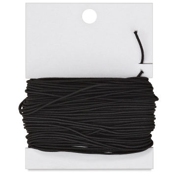 Creativity Street Elastic Cord - Black cord shown wound on cardboard holder