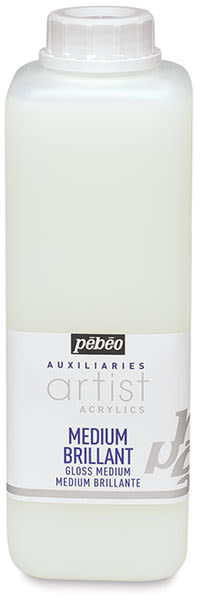 Pebeo Gloss Mediums - Front view of 1 Liter bottle

