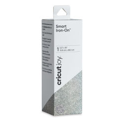 Cricut Joy Smart Iron-On - Glitter Silver, 5-1/2" x 19", Roll (In packaging)