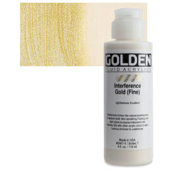 Golden Fluid Acrylics - Interference Gold (Fine), 4 oz bottle 