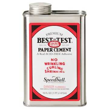 Open in modal - Best-Test Acid-Free Paper Cement - front of 16 oz can shown 
