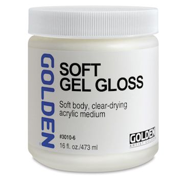 Open in modal - Golden Soft Acrylic Gel Medium - Gloss, 16 oz jar