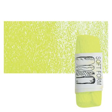 Open in modal - Townsend Artists' Soft Form Pastel - Cadmium Yellow Green Light pastel and swatch