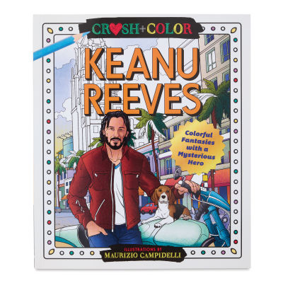 Crush + Color Celebrity Coloring Book - Keanu Reeves (front cover)