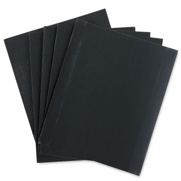 3M Wetordry Sandpaper - 5 sheets of black Sandpaper fanned
