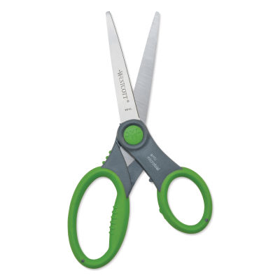Westcott Anti-Microbial Scissors for Students - 7", Soft Handle (Green)