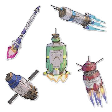 Open in modal - Angelus Sticker Pack - SpaceGooose, Set of 5