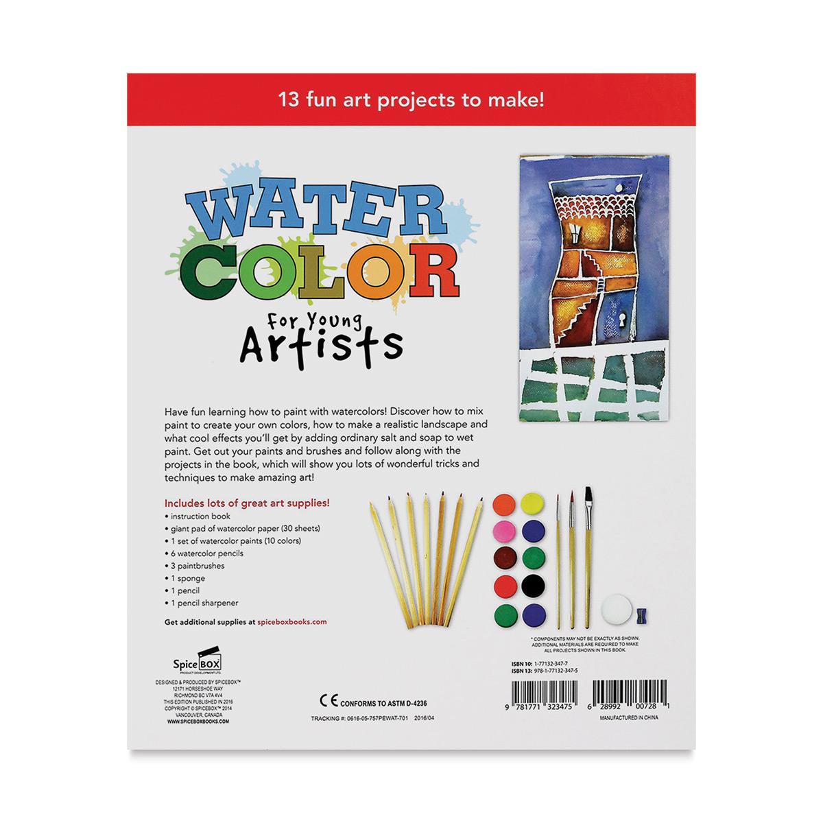  SpiceBox Watercolor Book and Painting Set, Learn How