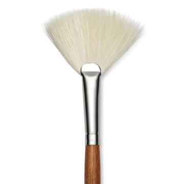 Open in modal - Amaco Fitch Glaze Fan Brush - Short Handle, Size 6, close-up