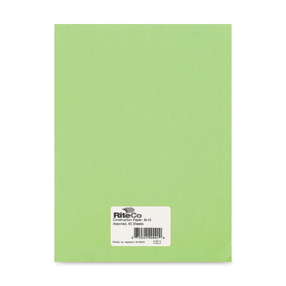 Riteco Construction Paper - Light Green, 9 x 12, 50 Sheets