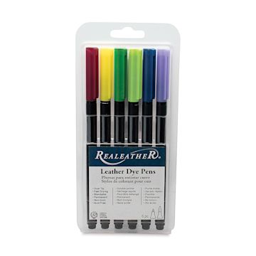 Open in modal - Realeather Leather Dye Pens - Blister package of 6 pc Set of Landscape Colors