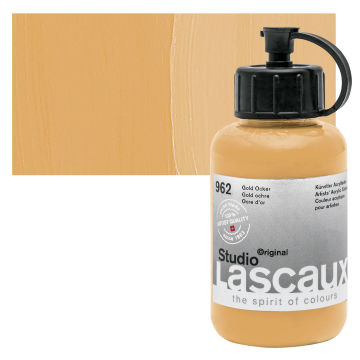 Lascaux Studio Acrylics - Gold Ochre, 85 ml bottle