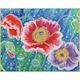 Leisure Arts Diamond Painting Kit - Batik Poppies, finished design