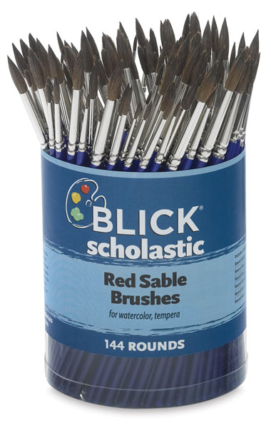 Blick Scholastic Red Sable Brushes and Sets