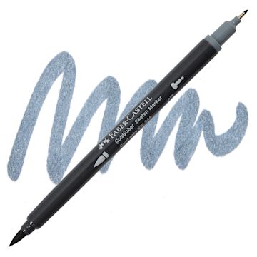 Open in modal - Faber-Castell Goldfaber Sketch Dual-Tip Marker - 244 Cold Grey XIV, swatch and marker