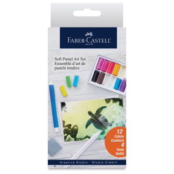 Faber-Castell Goldfaber Studio Soft Pastels - Beginner Kit, Set of 12 (front of packaging)