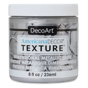 DecoArt American Decor Texture Paint - Silver Metallic, 8 oz