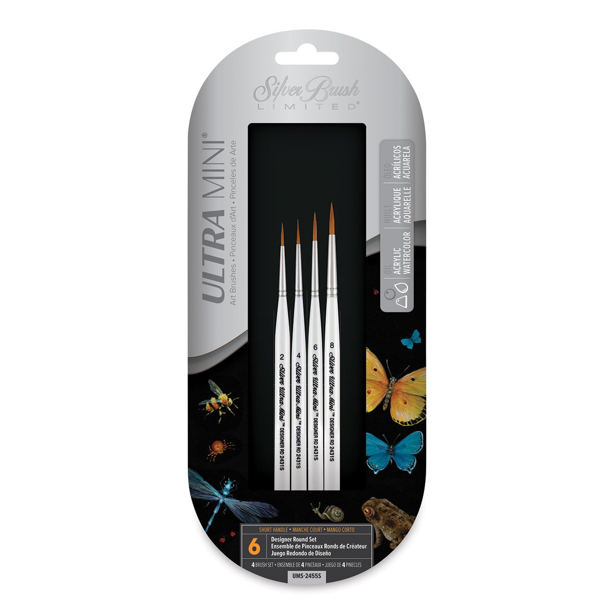 Ultra Mini Set of 4 Detail Brushes #2445 - Brushes and More