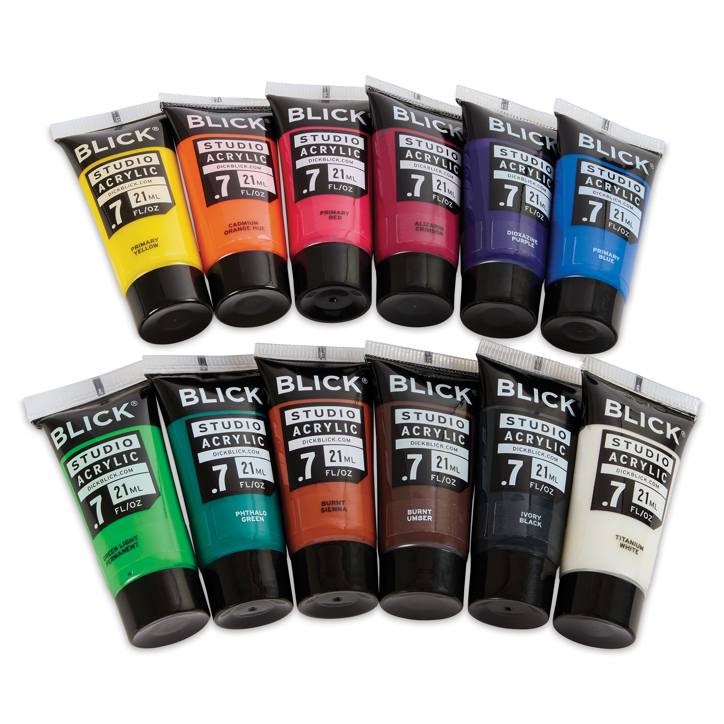 Blick Studio Acrylics - Set of 12 colors, 21 ml tubes | BLICK Art