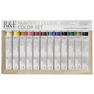 R&F Pigment Sticks - Set of 12 with Gessobord, Painter's Dozen, 38 ml