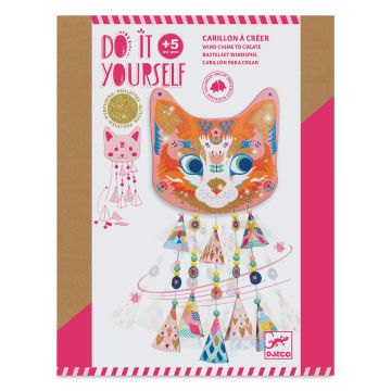 Djeco Do It Yourself Wind Chime Kit - Kitty (Front of package)