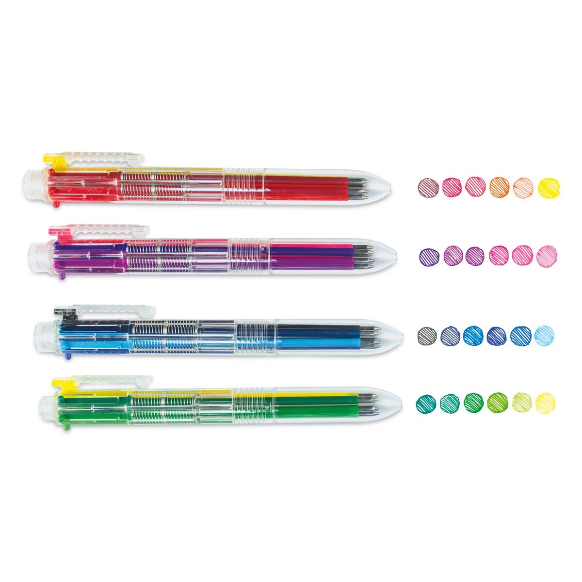  Ooly, Six Click Multicolor Gel Pens, 0.7mm Fine Tip