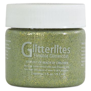 Open in modal - Angelus Glitterlites Flexible Glittercoat Paint - Limelite, 1 oz