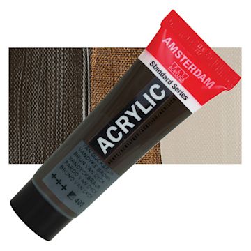 Open in modal - Amsterdam Standard Series Acrylic - VanDyke Brown, 20 ml Tube and swatch