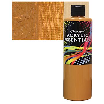 Open in modal - Chromacryl Acrylic Essentials - Raw Sienna, 16 oz bottle and swatch