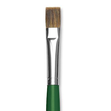Open in modal - Blick Economy Ox/Pony Hair Brush - Bright, Long Handle, Size 14 close-up