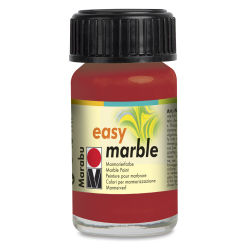 Marabu Easy Marble - Single 15 ml bottle of Ruby Red shown