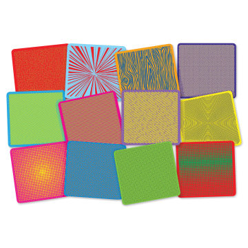 Roylco Pop Art Rubbing Mats - Set of 12 Included Textures