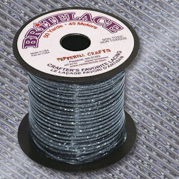 Open in modal - Pepperell Rexlace Britelace Holographic Plastic Lacing - 50 yards, Silver Holographic