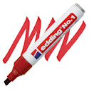 Edding Permanent Marker - Red, No.1, Chisel Nib, 1-5 mm