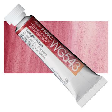Open in modal - Holbein Artists' Watercolor - Twilight Purple, 5 ml and swatch