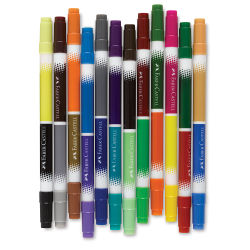 DuoTip Washable Markers - Set of 12 Markers shown capped and upright