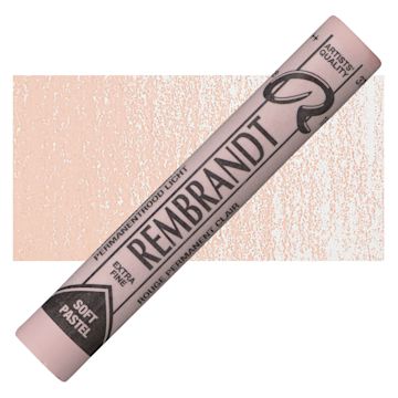 Open in modal - Rembrandt Soft Pastel - Permanent Red Light 370.9 pastel and swatch