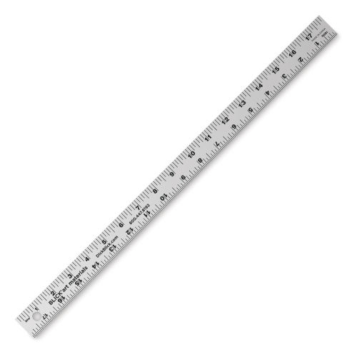 Plastic school drawing ruler on a white background