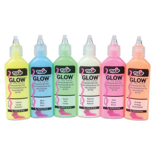 Tulip Dimensional Fabric Paints 1.25oz 6-pkg-neon & Glow